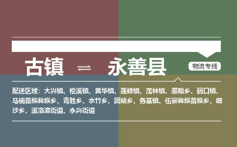 古镇到永善县物流专线（市/县-均可送达）