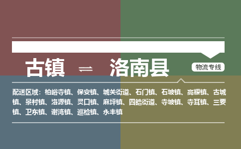 古镇到洛南县物流专线（市/县-均可送达）