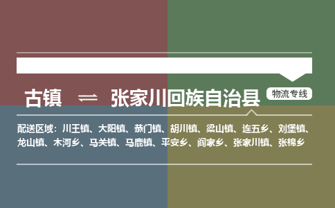 古镇到张家川回族自治县物流专线（市/县-均可送达）